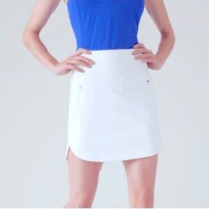 NWT Athleta Fairway Golf Skort 16" Skirt White Size 3XL